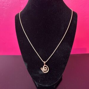 Kendra Scott Presleigh Love Knot Rose Gold Pendant Necklace